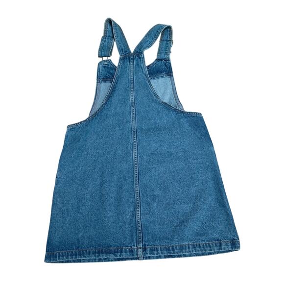Forever 21 Denim Overalls Dress Junior’s Size Small Front Pockets Blue - Picture 4 of 4